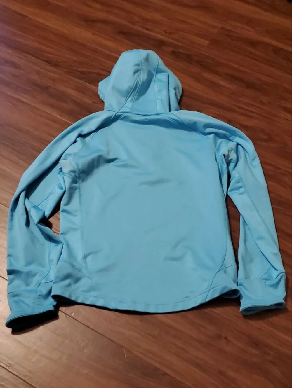 Nike Dri-Fit Sky Blue Quarter-Zip Hooded Pullover